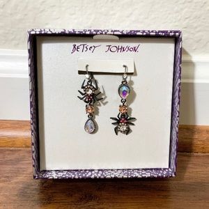 Betsey Johnson Spider Dangle Earrings